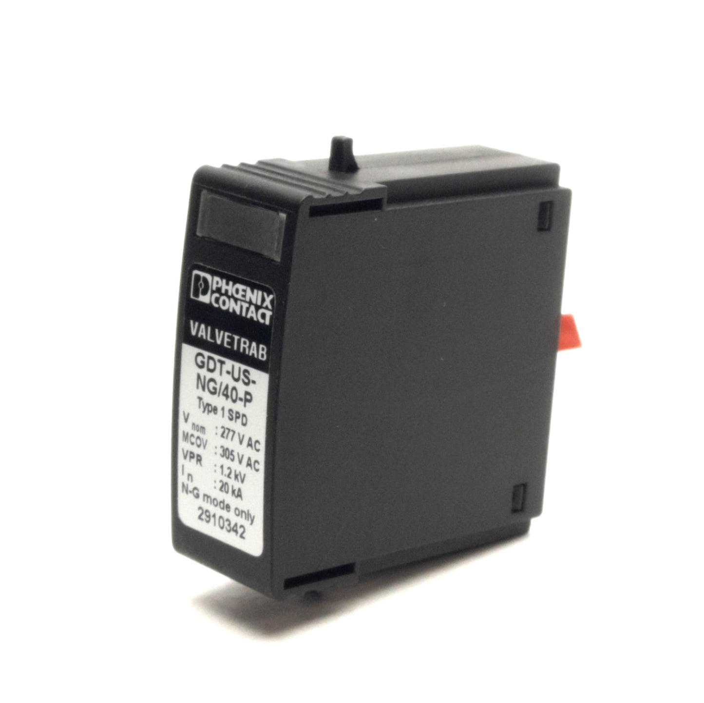 Used Phoenix Contact GDT-US-NG/40-P Valvetrab NG Surge Protector Plug 277/480VAC 20kA
