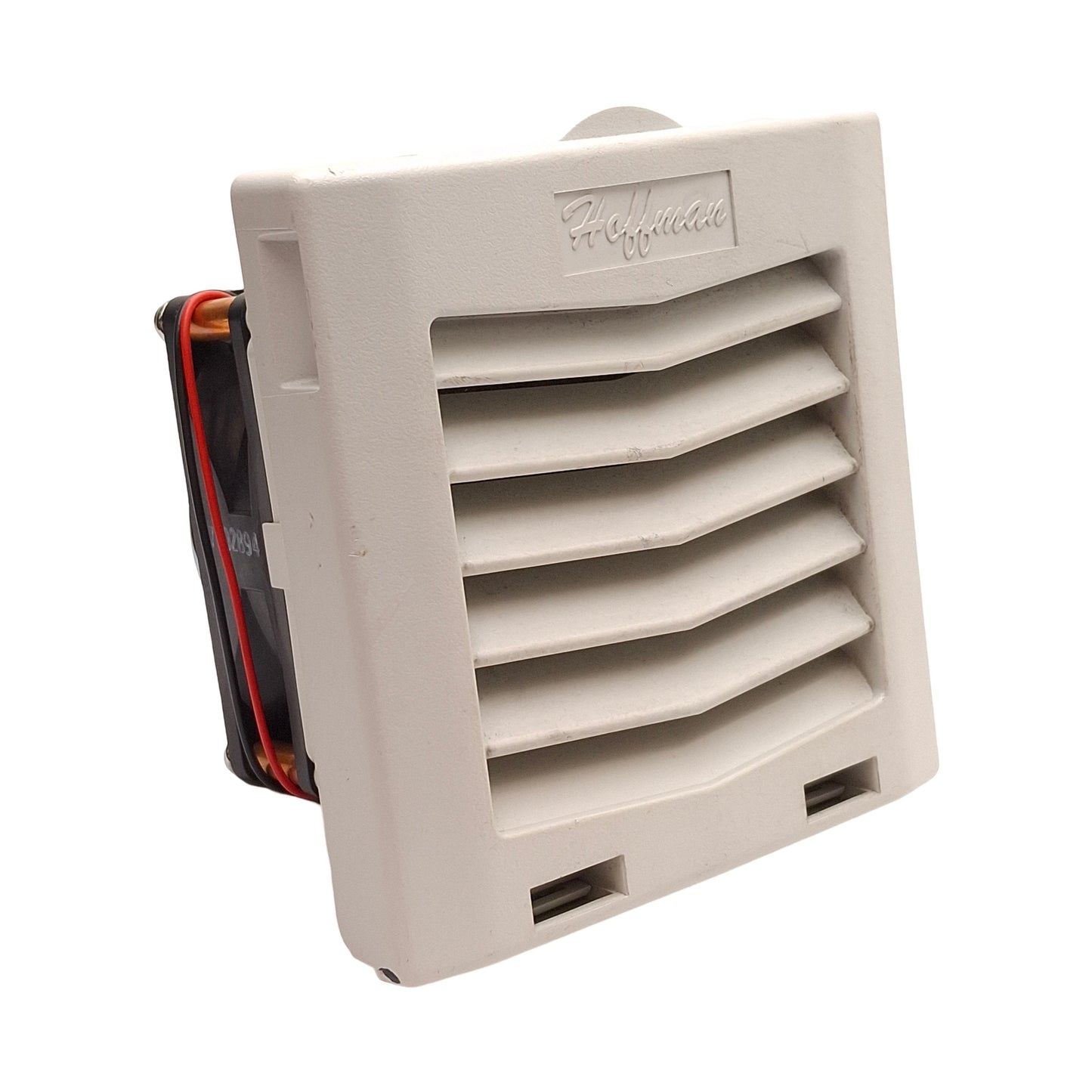 Used Hoffman HF0424414 nVent Side Mount Filter Fan, 24V DC, 21CFM, 112 x 113 x 80mm