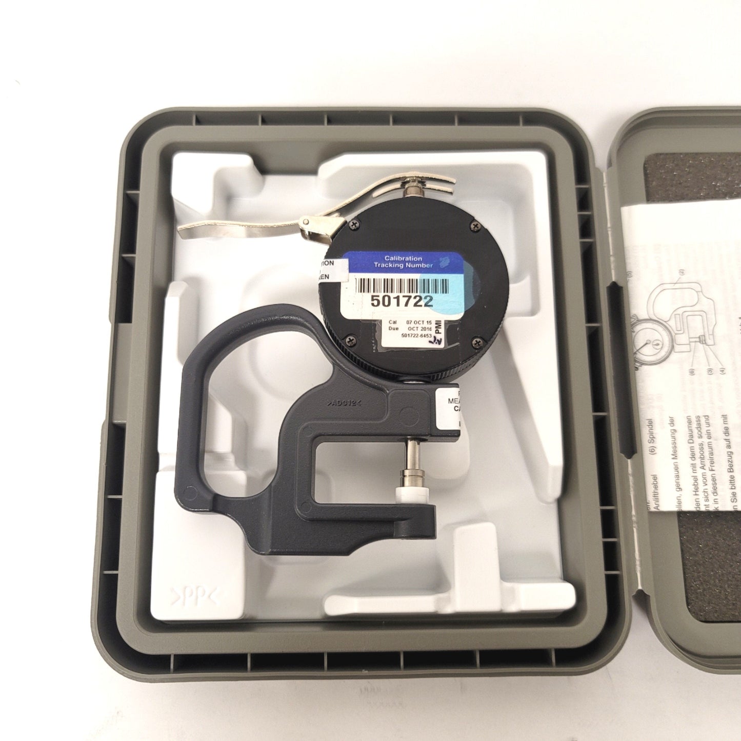 Used Mitutoyo 547-500 Absolute Digital Thickness Gauge 0-0.47" Range, 1.18" Throat