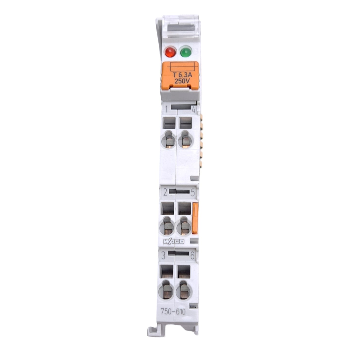 New – Open box Wago 750-610 Power Supply/Fuse Holder, 24VDC, 5 x 20 Fuses, Cage Clamp, DIN Rail