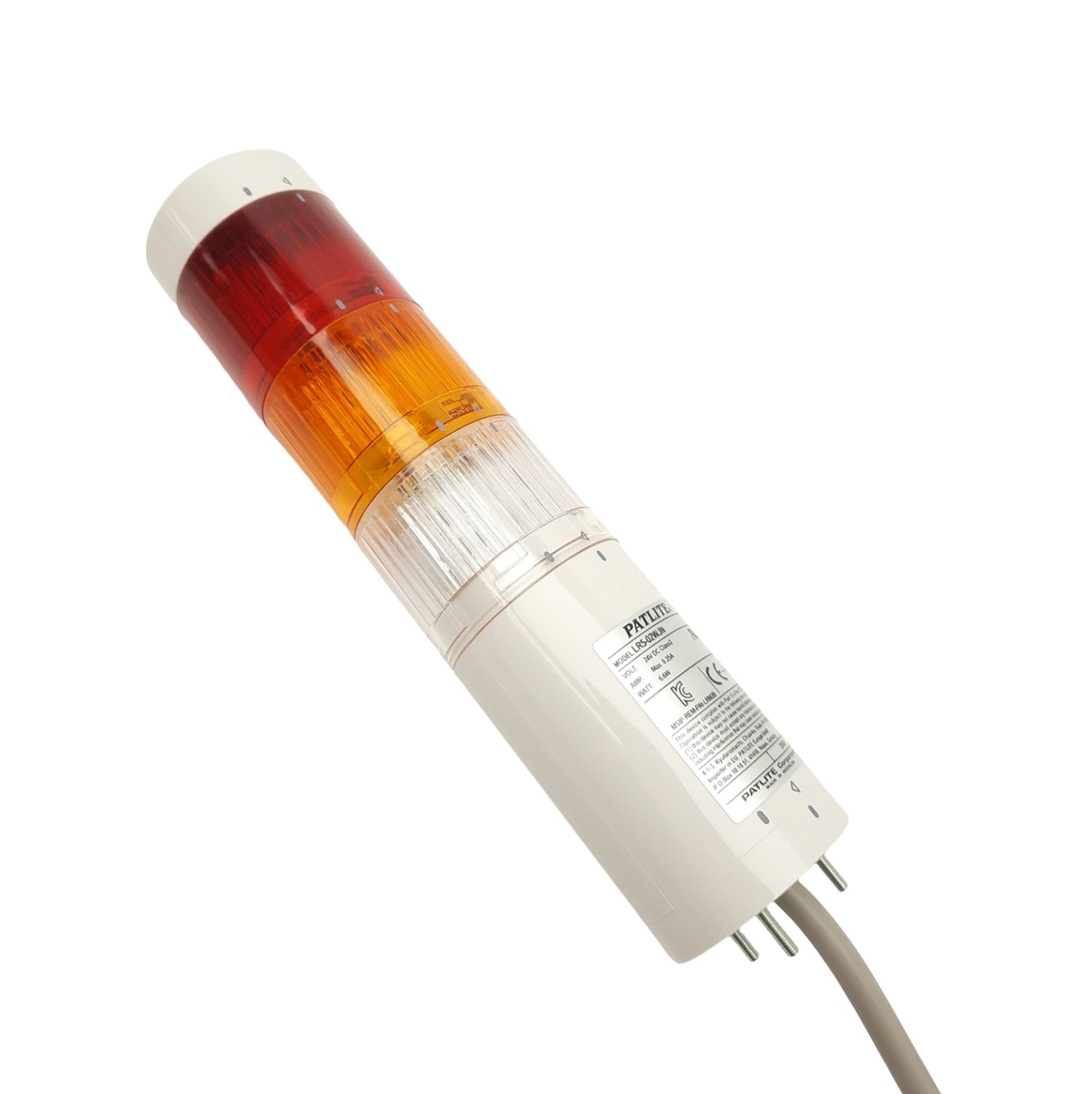 New Patlite LR5-302WJNW-RYC Stack Light Tower, ø50mm, Red/Yellow/White, 24VDC