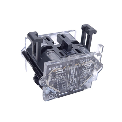 New – Open box EAO 704.911.2 Switching Element, 1 NC Contact, 10A @ 500VAC, Screw Terminal