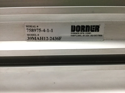 Used Dorner 39MAH12-2436F Conveyor Stand Legs, 24-36" Adjustable Height, 12" Width