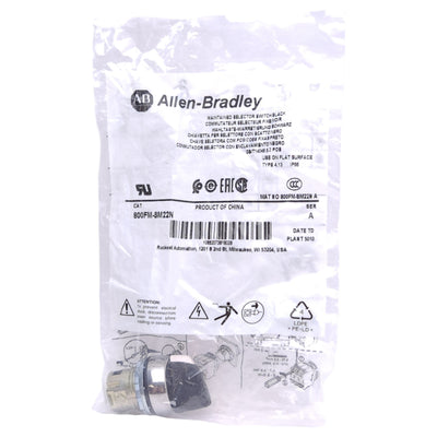 New Allen Bradley 800FM-SM22N Selector Switch Maintained 2-Position ø22.5mm Mounting