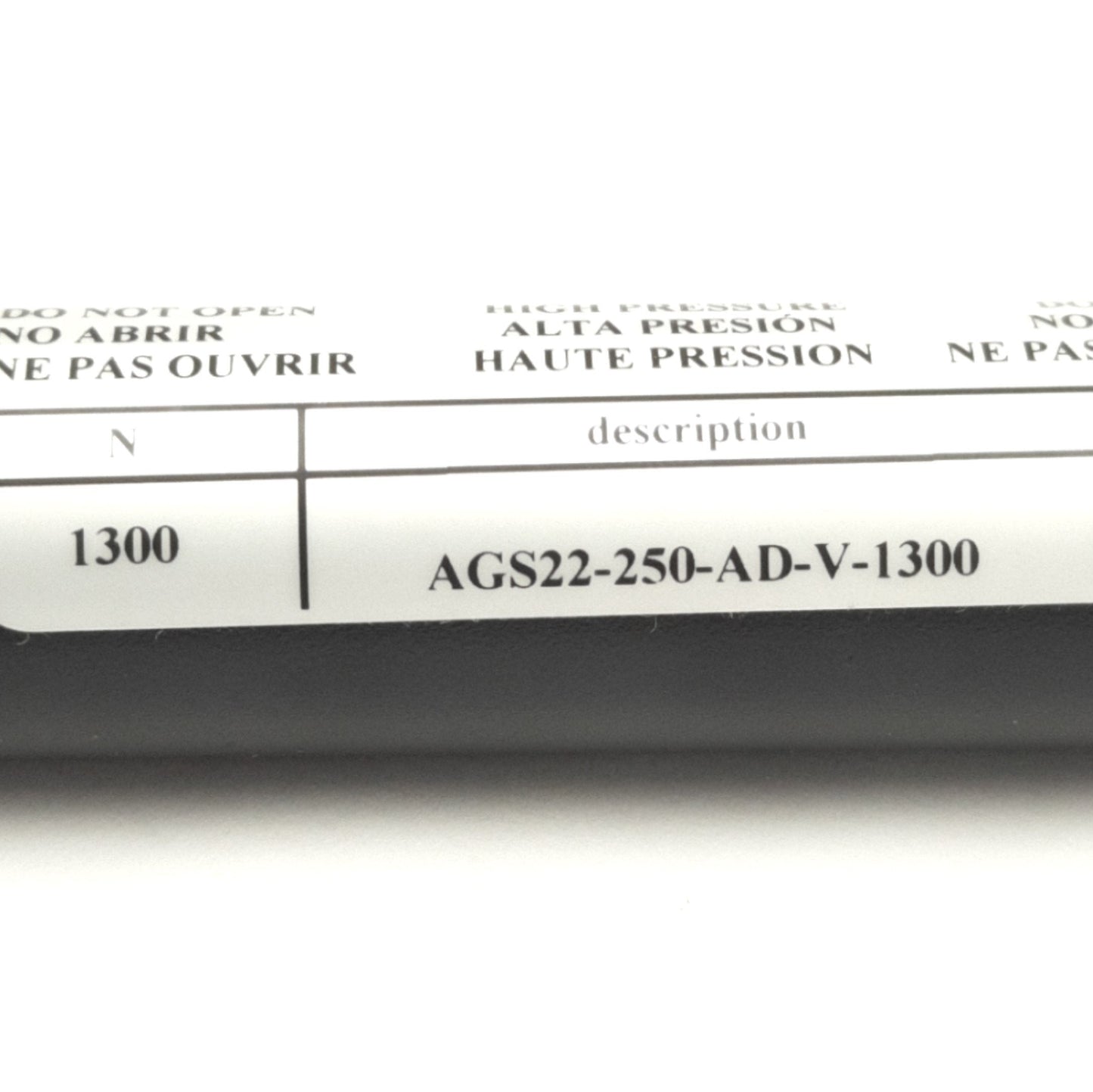 New – Open box Ace Controls AGS22-250-AD-V-1300 Gas Shock Absorber, 250mm Stroke, 1300J