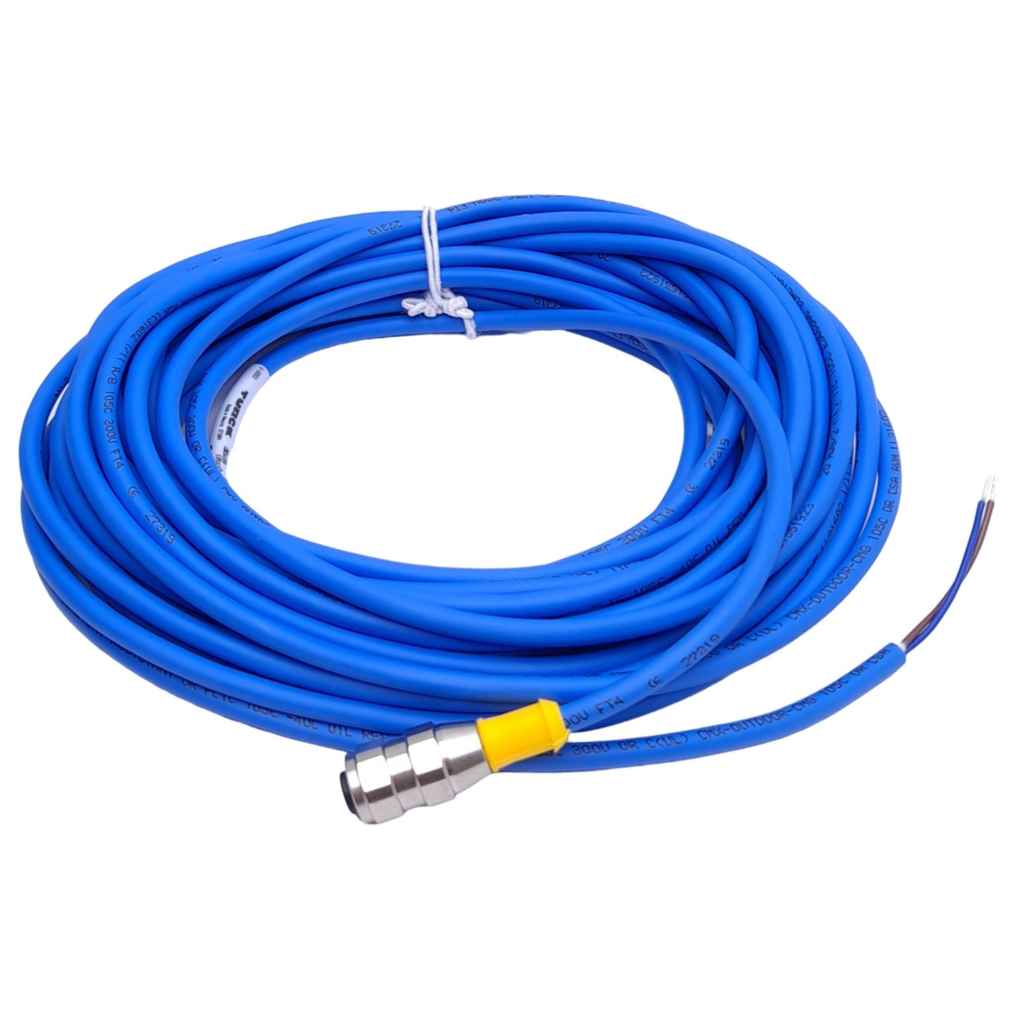 New Turck RKV 4.21T-10 U-18353 Cordset, M12 4-Pin Female to Flying Leads, 10m Length