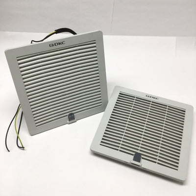 Used DKC R5GV421H Enclosure Filter Fan 230VAC, 270m³/h, 250 x 250mm, w/Exhaust Grille