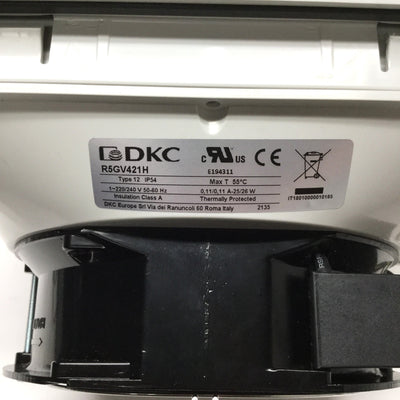 Used DKC R5GV421H Enclosure Filter Fan 230VAC, 270m³/h, 250 x 250mm, w/Exhaust Grille