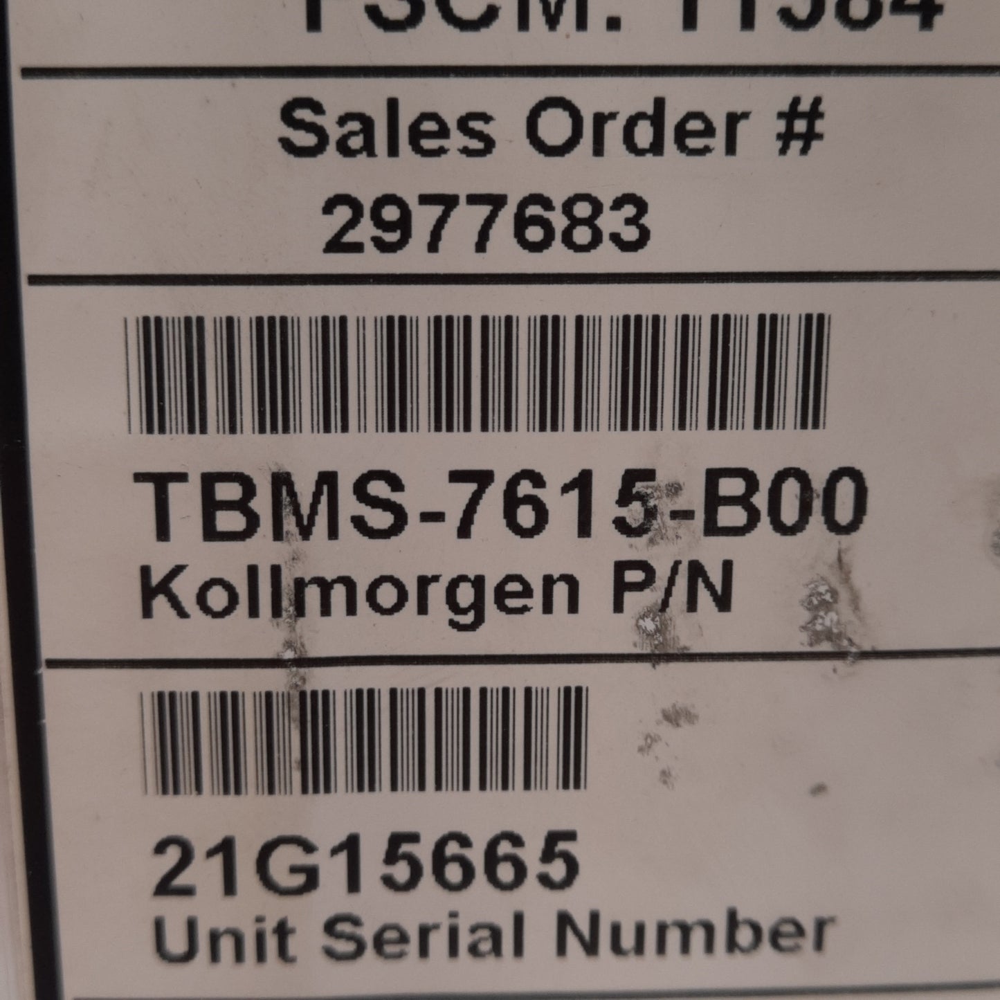New Kollmorgen TBMS-7615-B00 Frameless Motor, 24VDC 14.3A, 130oz-in, 76mm Frame