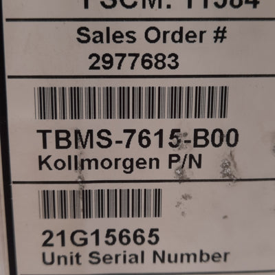 New Kollmorgen TBMS-7615-B00 Frameless Motor, 24VDC 14.3A, 130oz-in, 76mm Frame