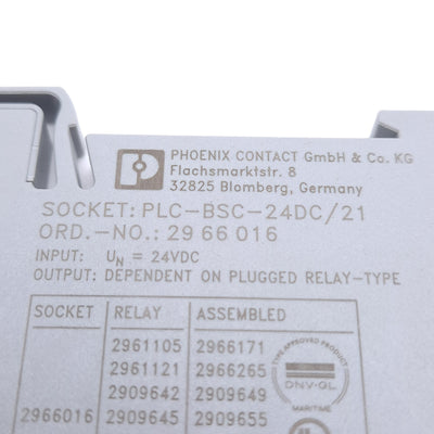 New – Open box Lot of 2 Phoenix Contact PLC-RSC- 24DC/21 2966171 Relay Module, 24VDC Coil