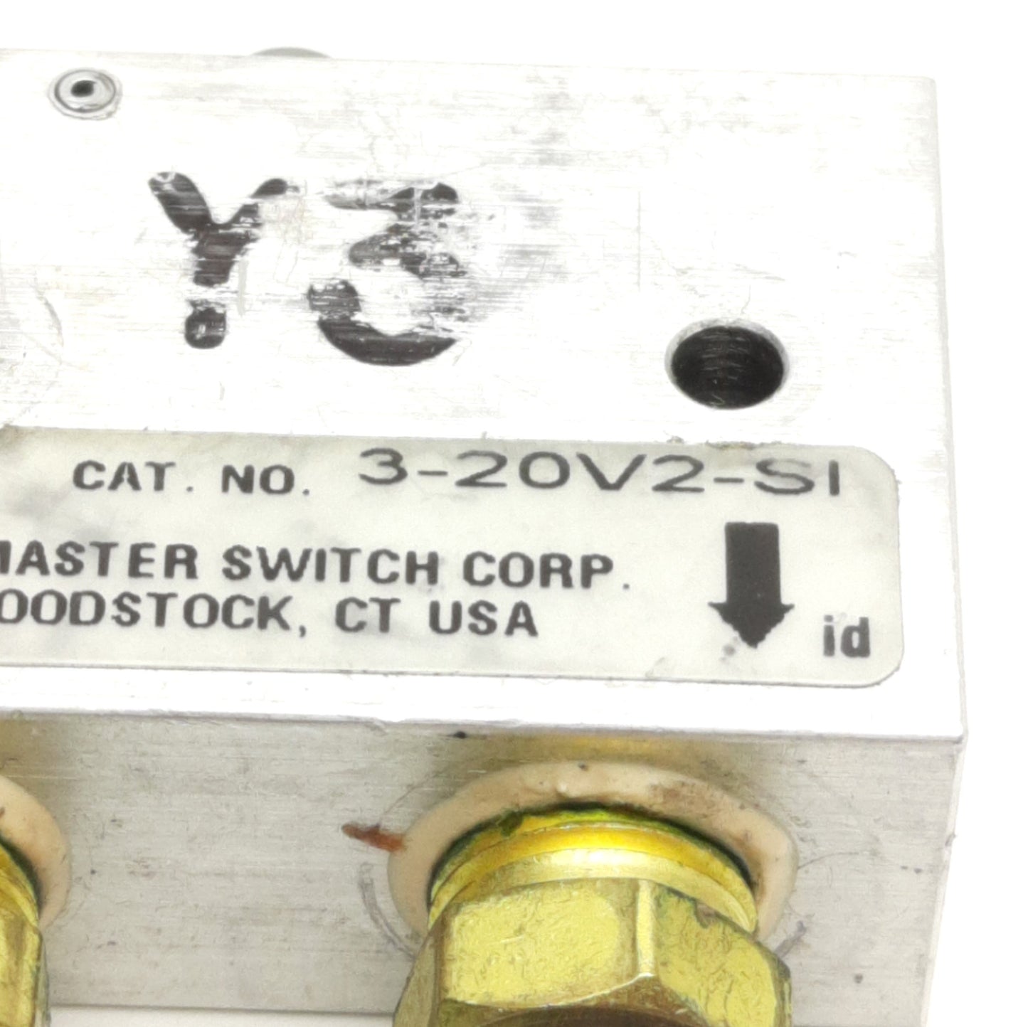 Used Linemaster 3-20V2-SI AirVal Foot Switch Valve, 3-Way, 1/8in NPT, 150psi Max
