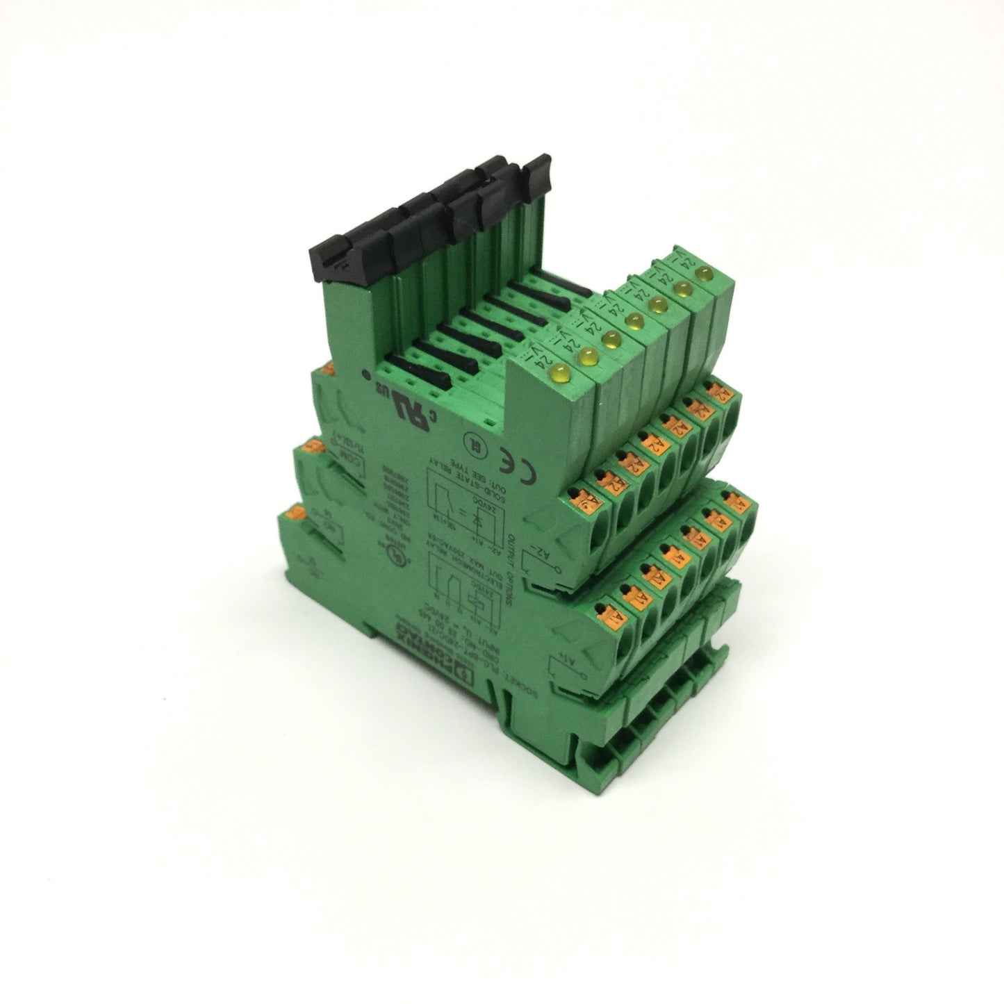 Used Lot of 7 Phoenix Contact PLC-BPT-24DC/21 Relay Socket Base, 24VDC, DIN Rail