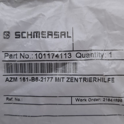 New Schmersal 101174113 AZM161-B6-2177 Actuator Key, W/ Centering Guide, For AZM 161