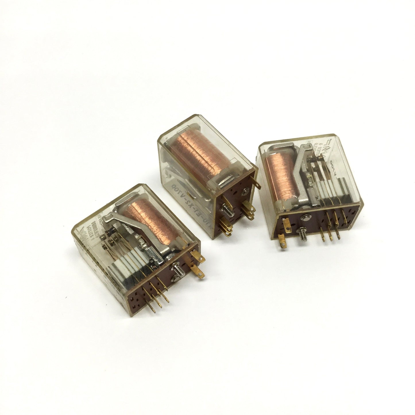 Used Lot of 3 Potter & Brumfield R10-E1-X2-V700 Power Signal Relays, DPDT, 24VDC Coil