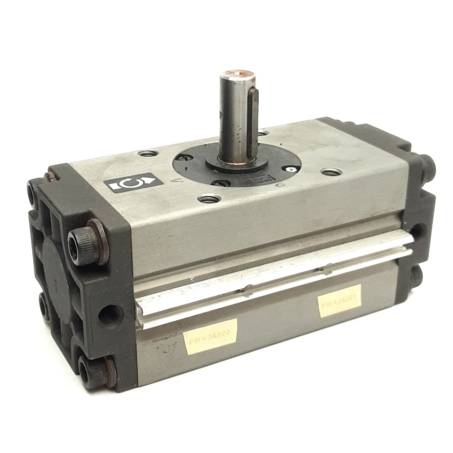 Used SMC NCDRA1BS63-90C Rotary Actuator, 90 Degree Rotation, 2.5in Bore, 1.0Mpa Max