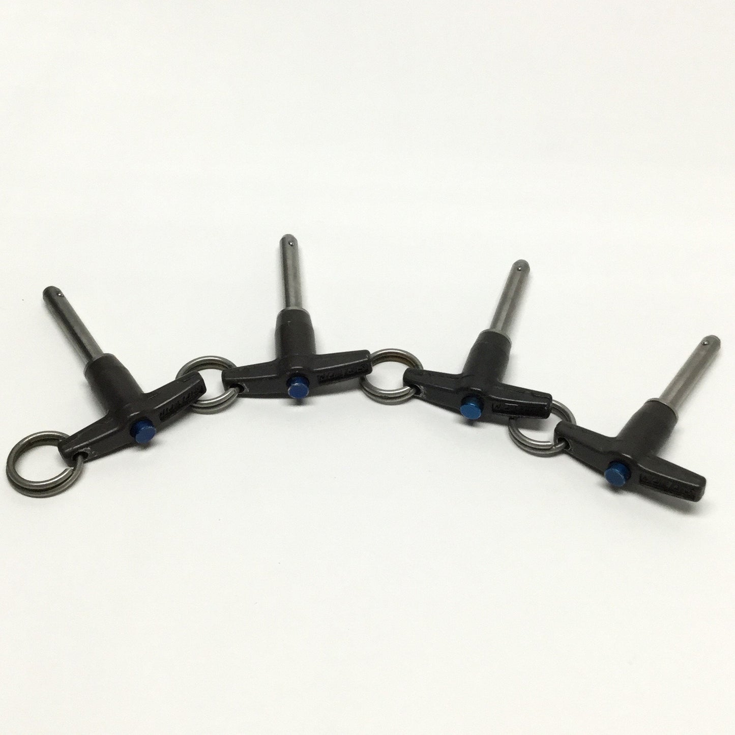Used Lot of 4 Jergens 801019 Kwik-Lok T-Handle Quick-Release Pins Ø1/4" x 1.25" SS