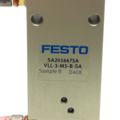 Used Festo VLL-3-M5-B-SA Pneumatic Valve, 3/2-Way Spring Return, M5 Ports, 0-8bar
