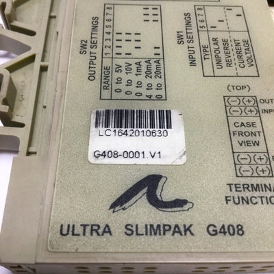 Used Action Instruments G408-0001.V1 Ultra SlimPak Signal Condition Isolator 9-30VDC