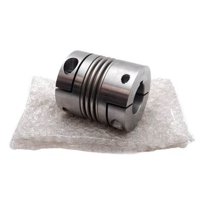 New Rimtec AKN150-24-38 Steel Metal Bellows Coupling, ø24mm & ø38mm Bores, 150Nm