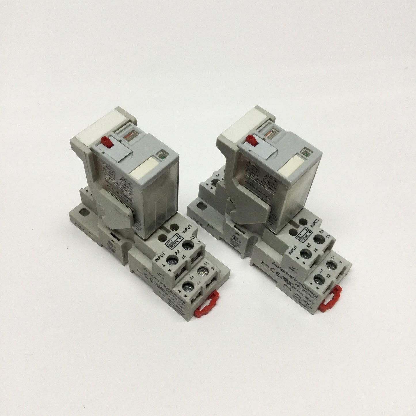 Used Lot of 2 Automation Direct 782-2C-120A Control Relays DPDT, 120VAC Coil w/Socket