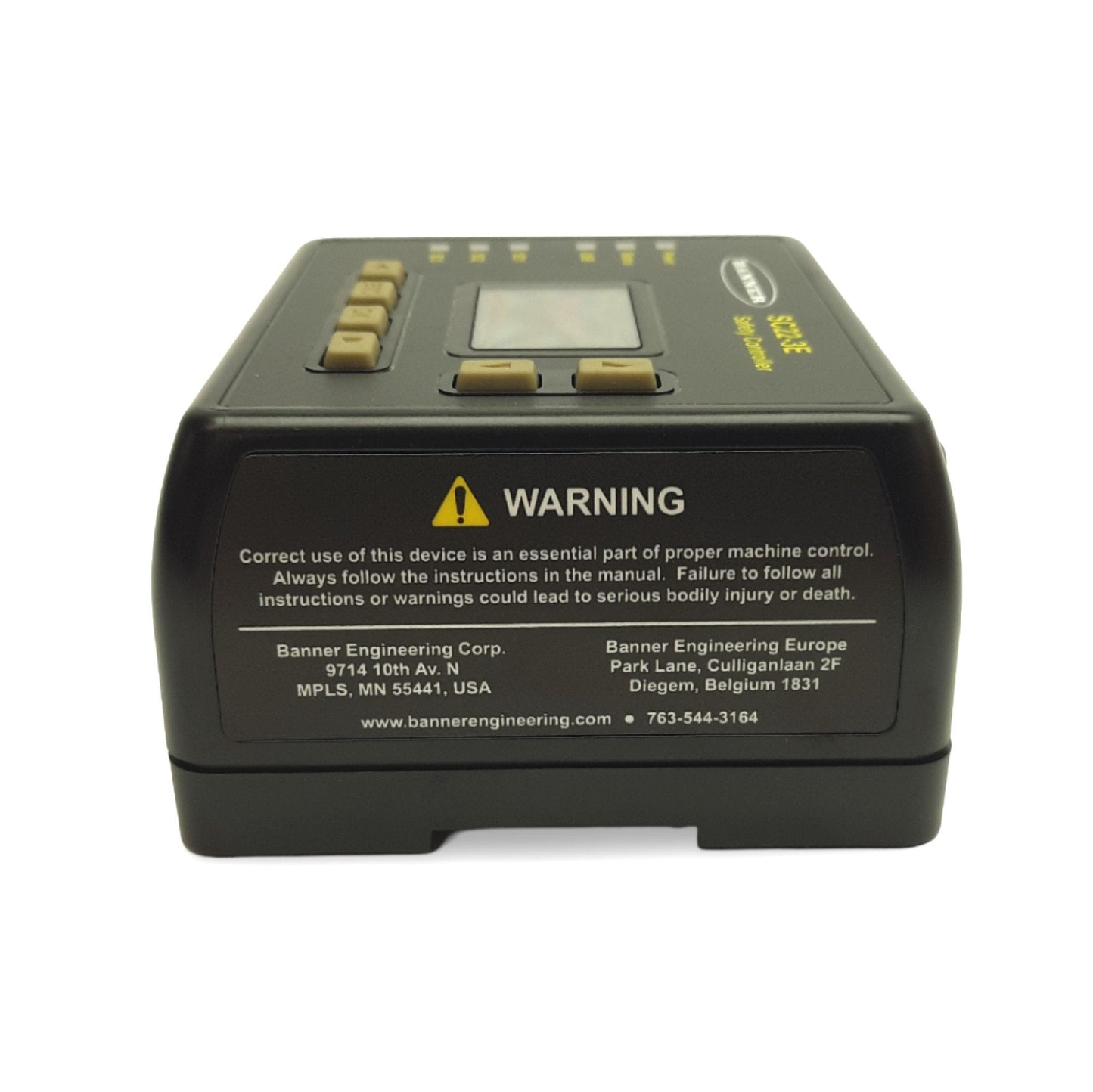 New – Open box Banner SC22-3E-C 83368 Safety Controller, 22 Inputs, 3-Safety PNP Outputs, 24VDC