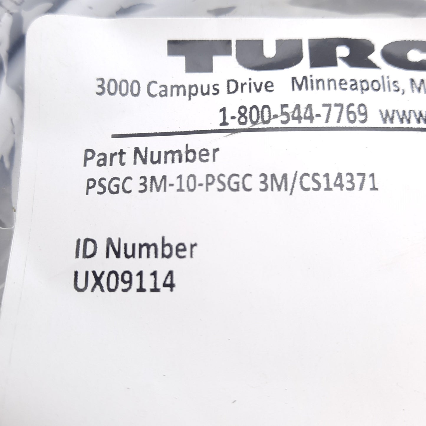 New Turck PSGC 3M-10-PSGC 3M/CS14731 Cordset, 125V 4A, Picofast M8 3-Pin Male, 10m