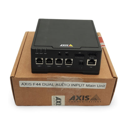 New Axis Communications 0936-001 F44 Dual Audio Input Unit, 8-28VDC, 256MB Flash