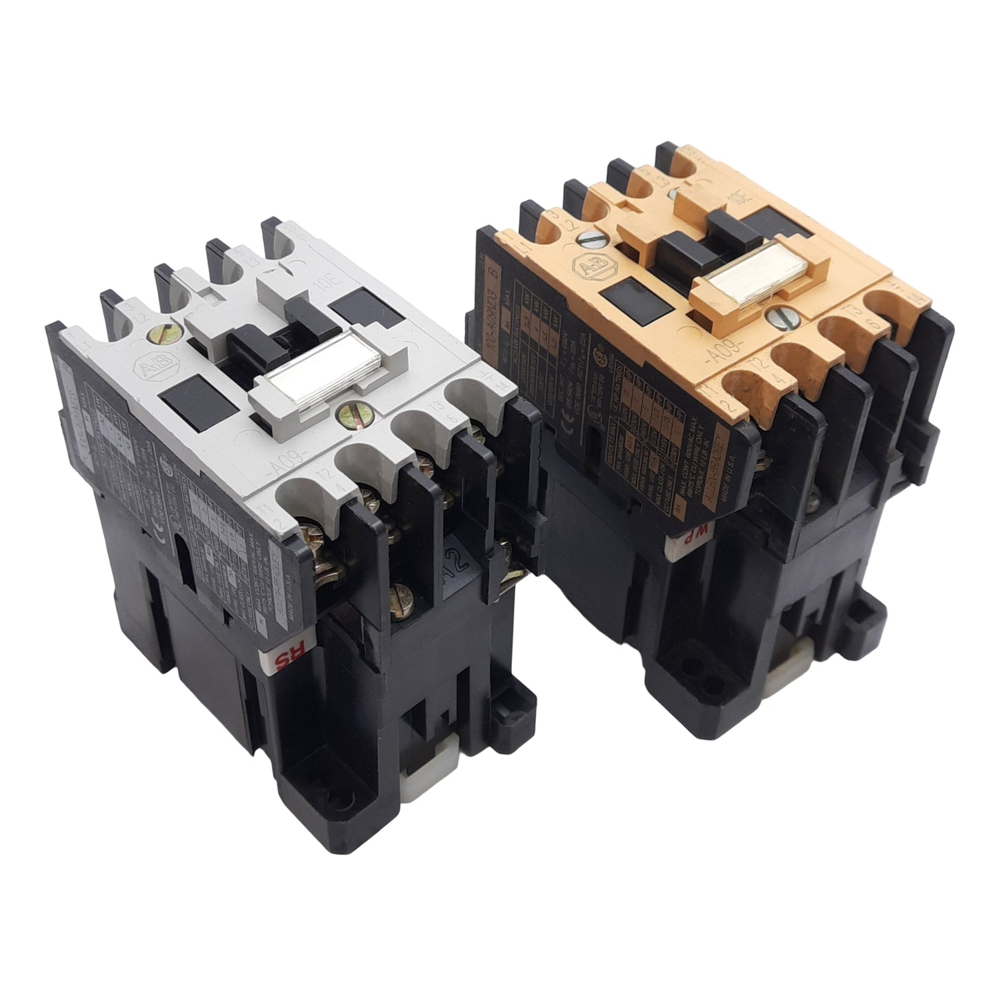 Used Lot of 2 Allen Bradley 100-A09ND3 IEC Contactor, 3-Pole, 690VAC 9A, 120VAC Coil