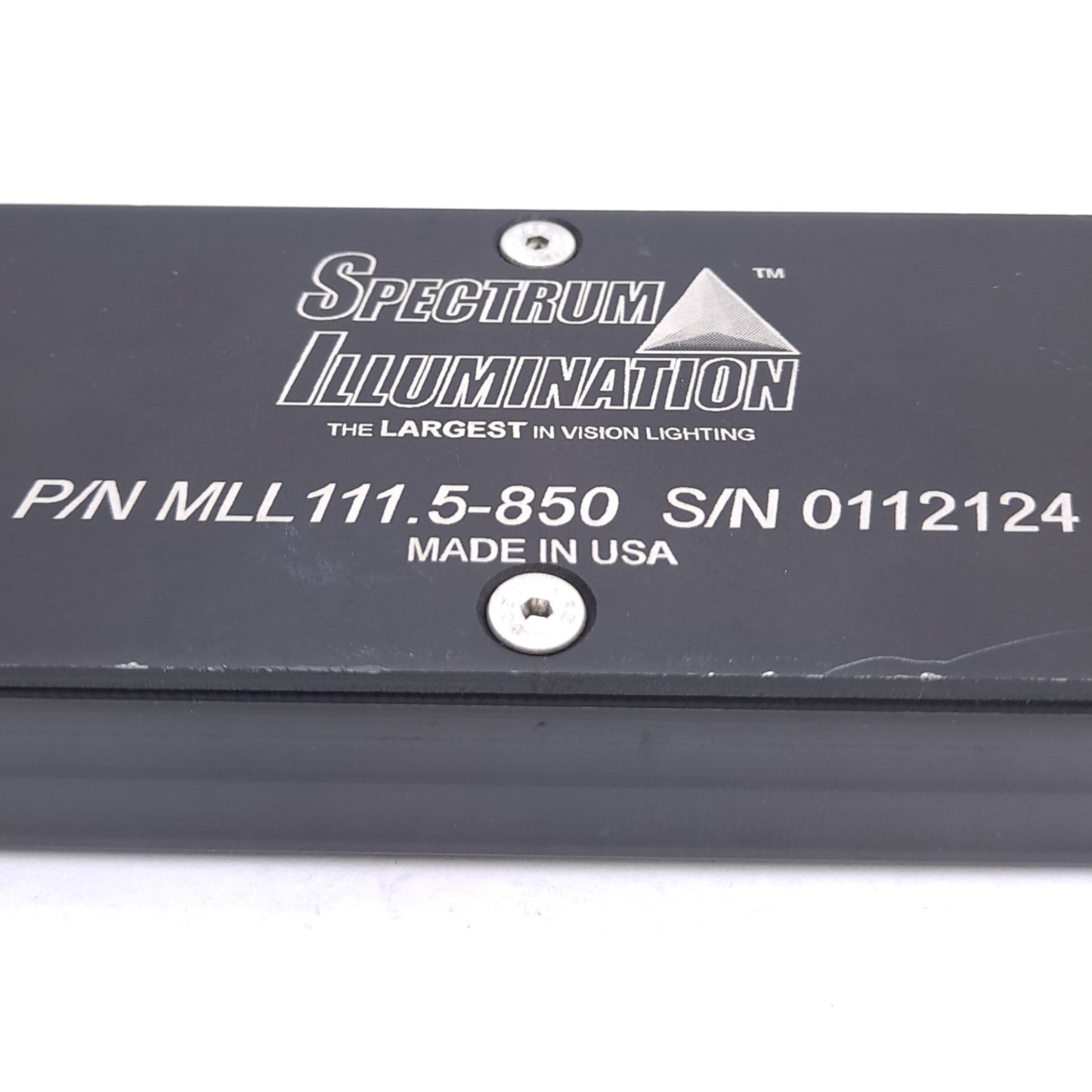 Used Spectrum Illumination MLL111.5-850 Machine Vision Linear Light, 850nm IR HB LED