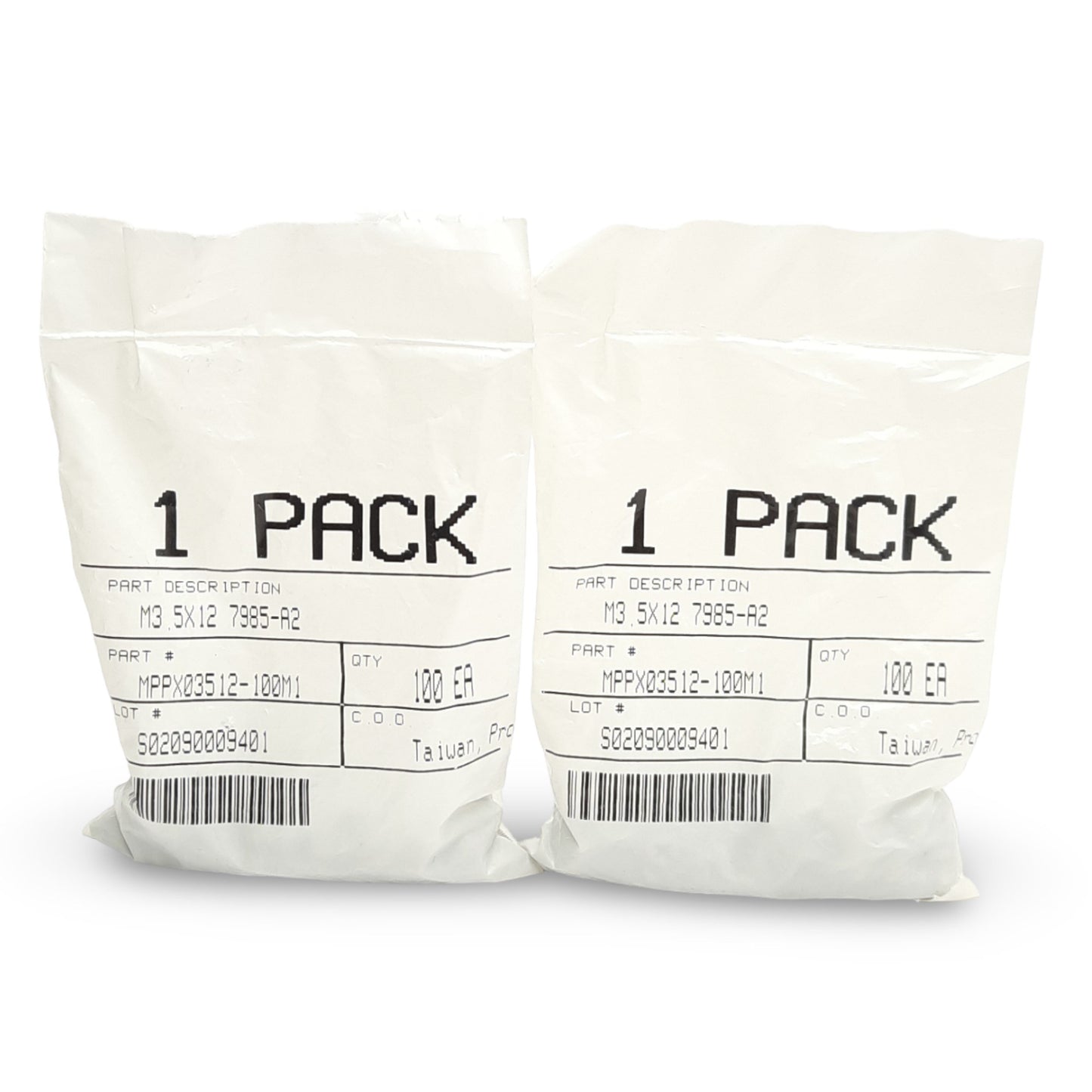 New Lot of 200 M3.5 x 12 DIN 7985-A2 Stainless Steel Phillips Panhead Machine Screws