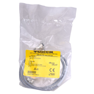 New Turck VBRS 4.4-2RK 4T-0.3/0.3 U0117 Splitter M12 4-Pin Male, 2x M12 4-Pin Female