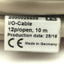 Used Basler 2000026689 Power I/O Cable, Hirose 12-Pin Female to Flying Leads, 10m