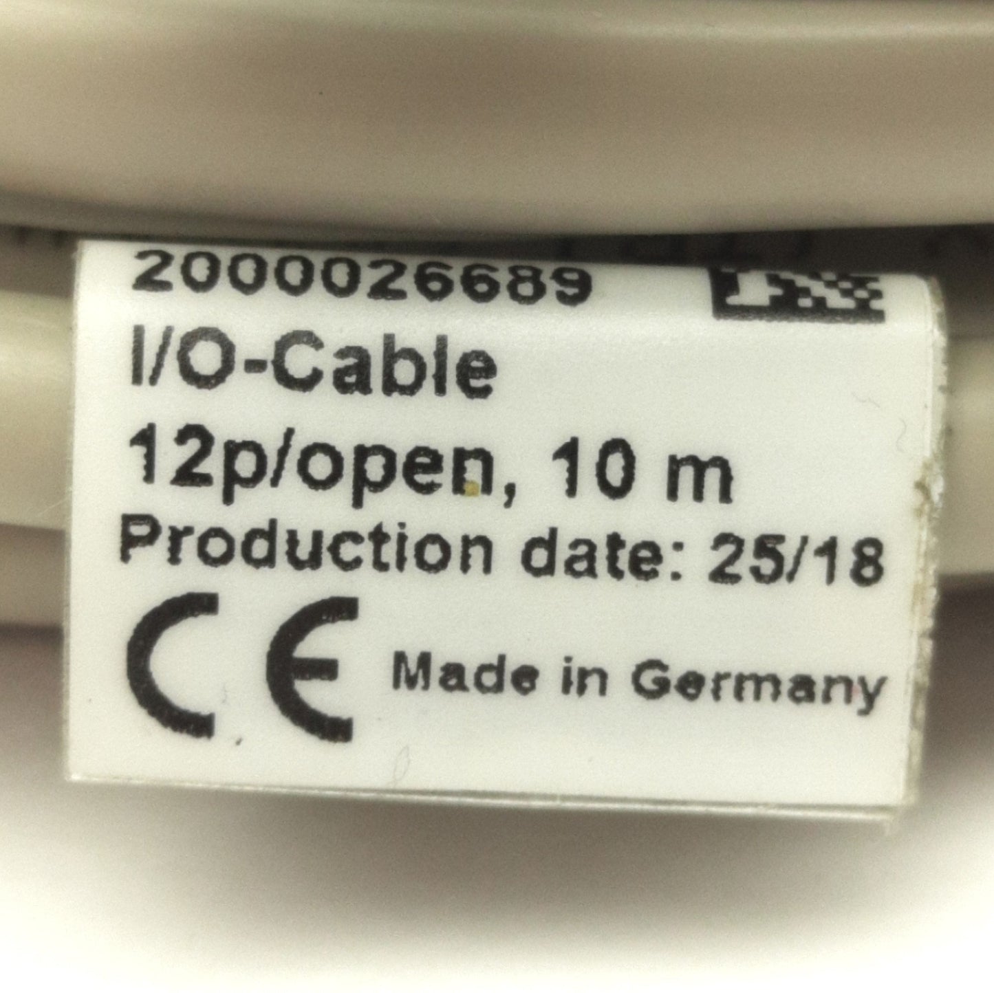 Used Basler 2000026689 Power I/O Cable, Hirose 12-Pin Female to Flying Leads, 10m