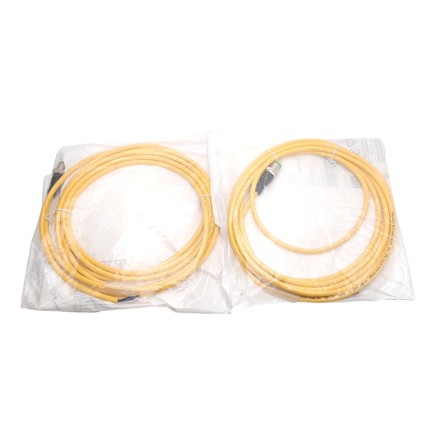 New – Open box Lot of 2 Murr Elektronik 7000-12021-0140300 Cordset, M12 4-Pin, 250VAC/DC 4A, 3m
