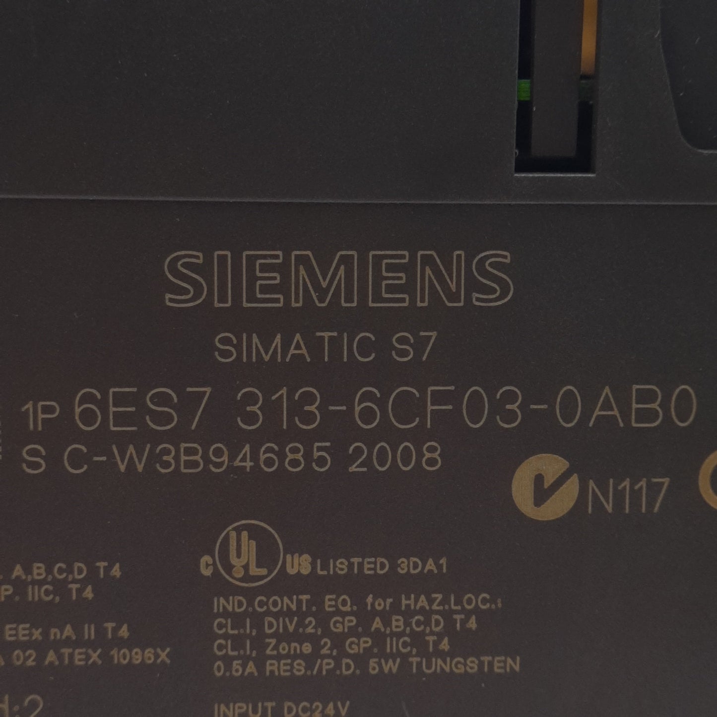 Used Siemens 6ES7 313-6CF03-0AB0 Simatic S7-300 PLC I/O Module, 16-Channel, 24VDC