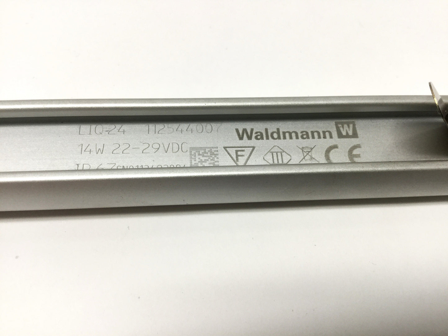 Used Waldmann LIQ 24 SLIM LED Linear Machine Tube Light Fixture 24.25" Long, 24VDC