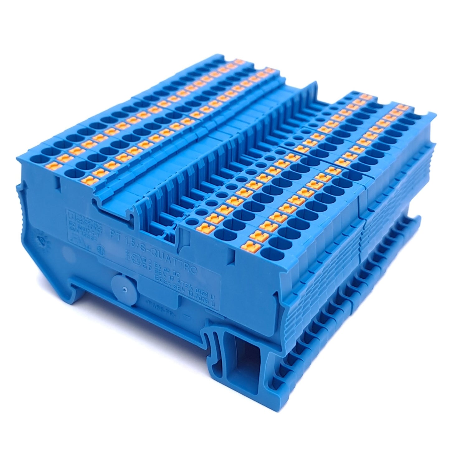New – Open box Lot of 20 Phoenix Contact PT 1,5/S-QUATTRO BU 3208208 Terminal Block, 1-Level