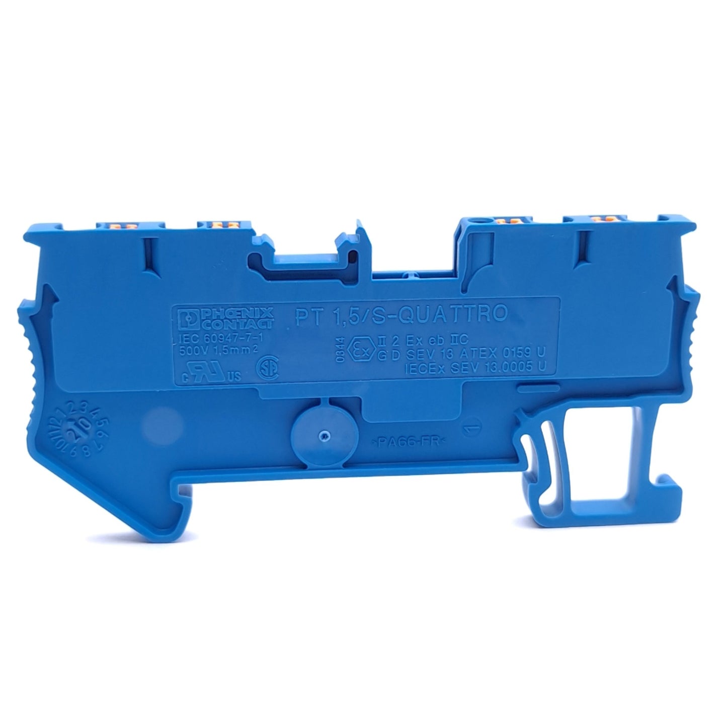New – Open box Lot of 20 Phoenix Contact PT 1,5/S-QUATTRO BU 3208208 Terminal Block, 1-Level