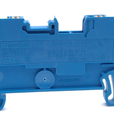 New – Open box Lot of 20 Phoenix Contact PT 1,5/S-QUATTRO BU 3208208 Terminal Block, 1-Level