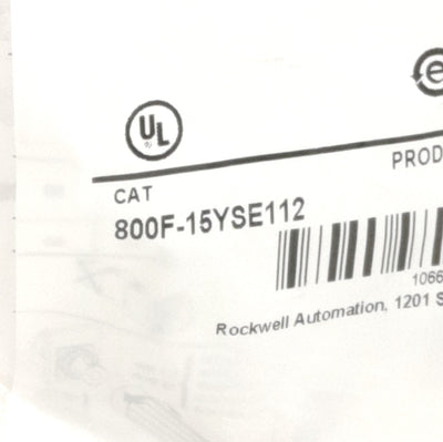 New Lot of 10 Allen Bradley 800F-15YSE112 22mm Pushbutton "Emergency Stop" Legends