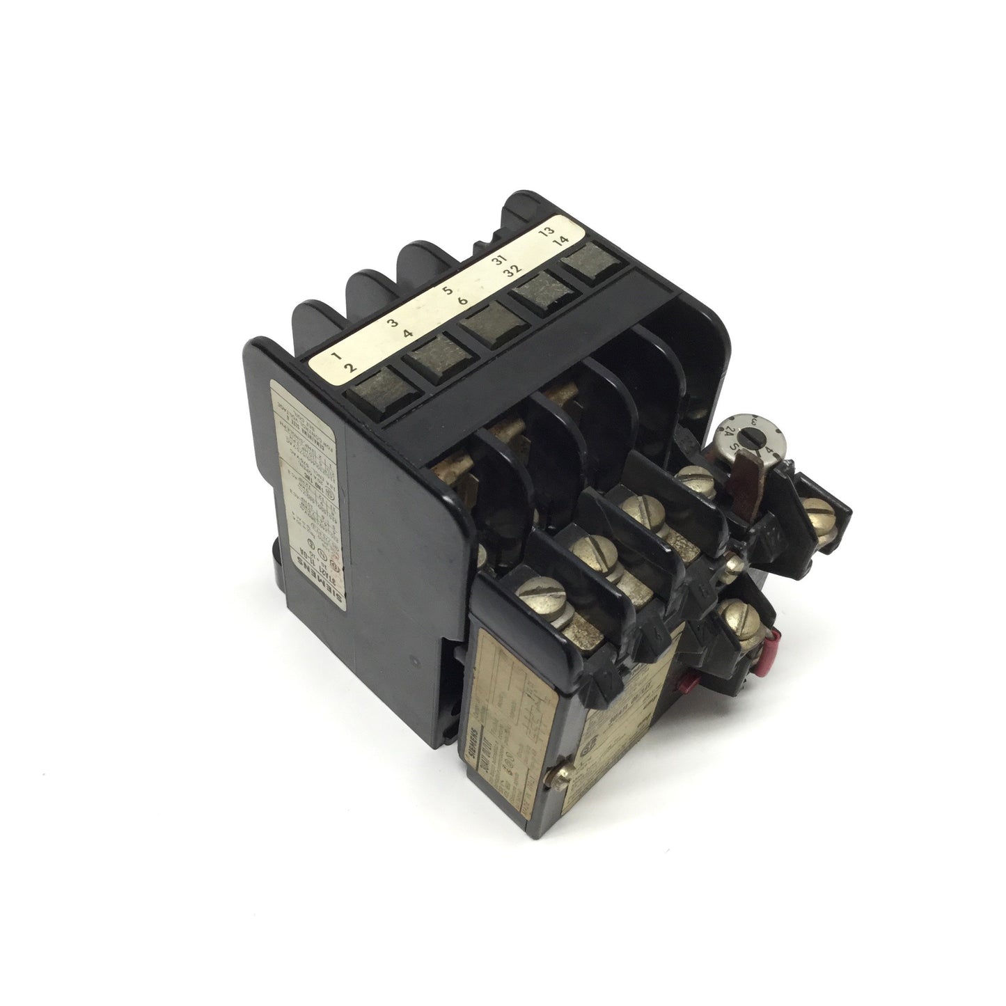 Used Siemens 3TA21 11-0A Motor Starter Contactor 3-Pole 24VAC Coil w/Overload Relay
