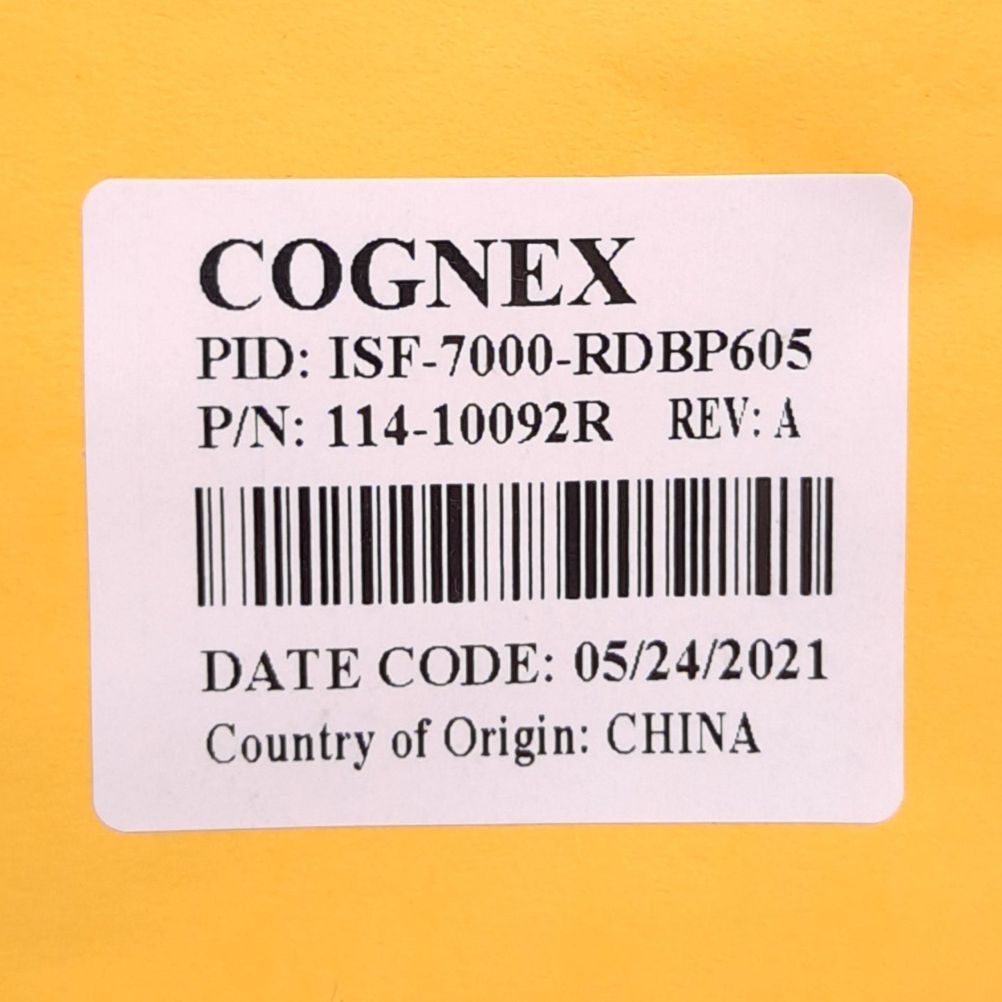 New Cognex ISF-7000-RDBP605 114-100922 Bandpass Filter, Red, For ISL-7000-RD