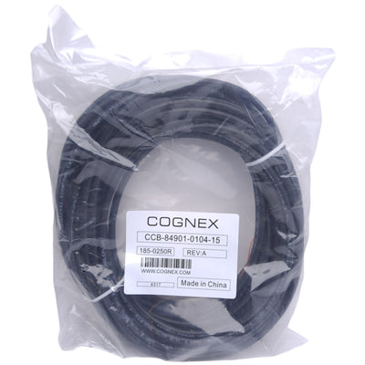 New Cognex CCB-84901-0104-15 Breakout Cable, M12 8-Pin Female to Flying Leads, 15m