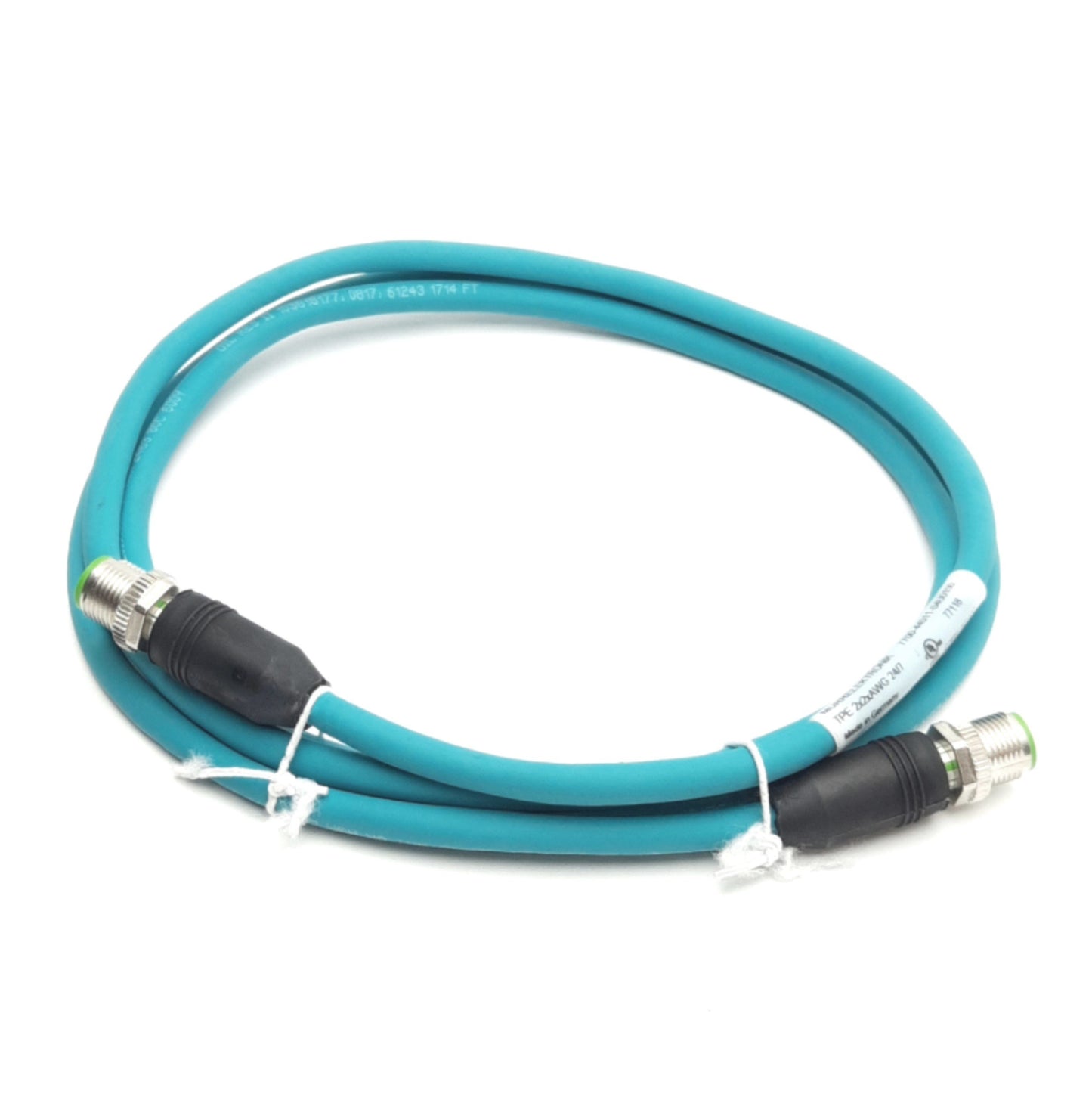 New – Open box Murr Elektronik 7700-44511-S4U0150 Ethernet Cordset M12 4-Pin M-M, D-Code, 1.5m