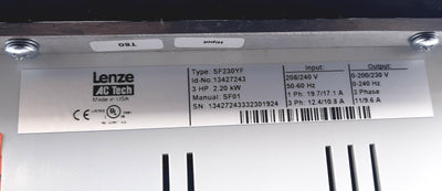 New Lenze SF230YF Frequency Inverter AC Motor Drive 1 or 3 Phase Input 208/240VAC