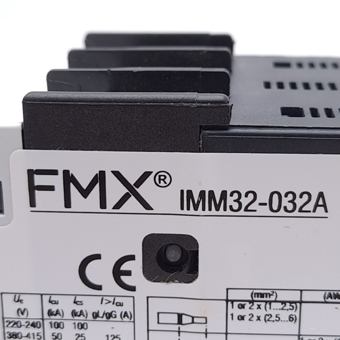 Used FMX IMM32-032A Motor Circuit Protector, 690V, 32A, DIN Rail, Screw Terminal