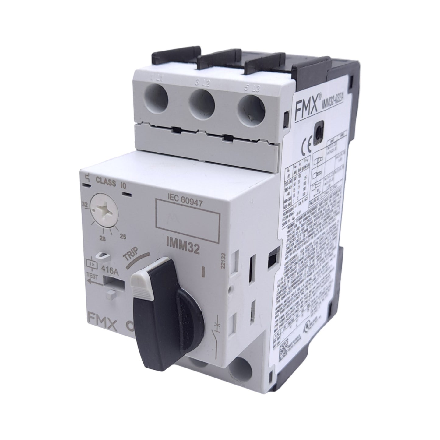 Used FMX IMM32-032A Motor Circuit Protector, 690V, 32A, DIN Rail, Screw Terminal