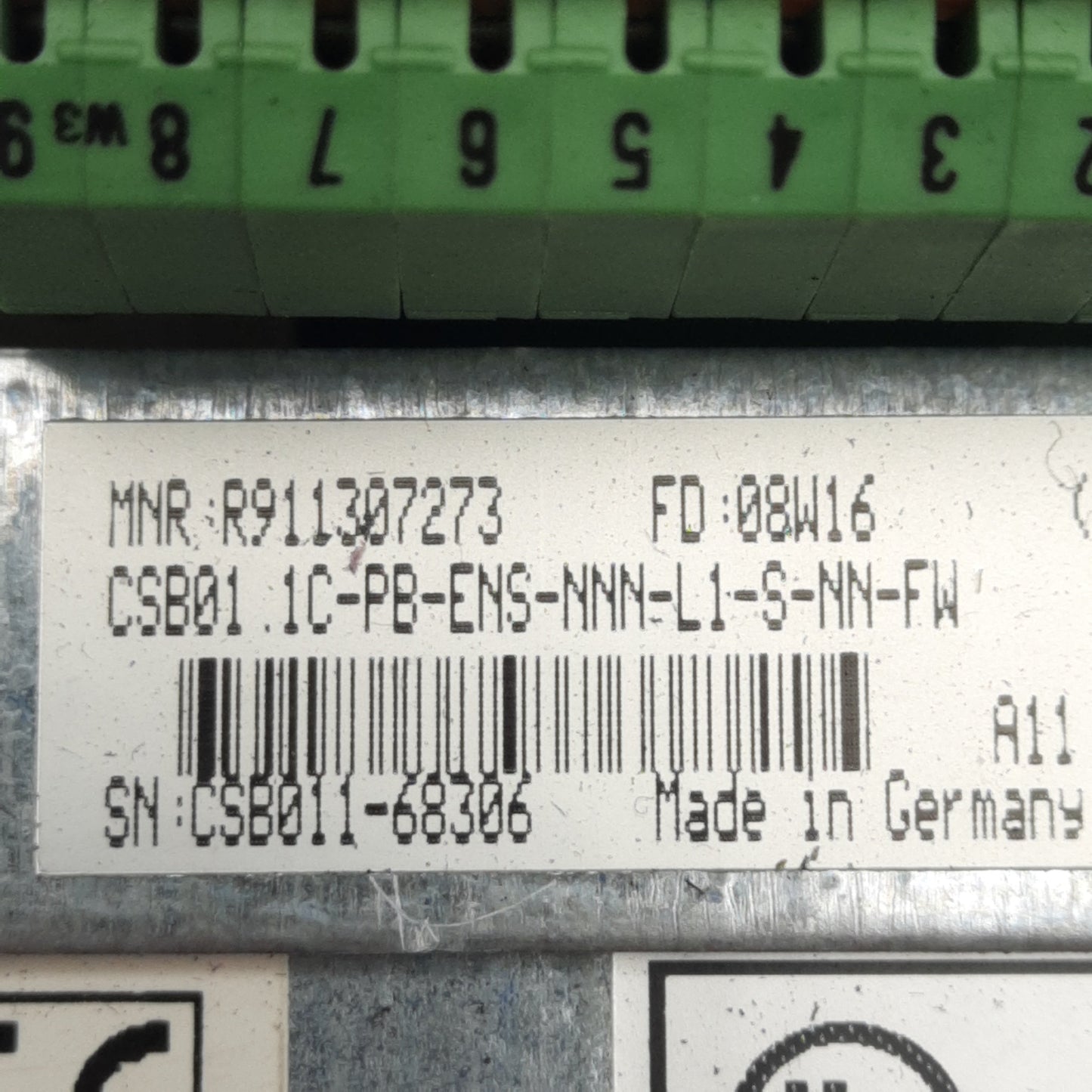 Used Rexroth HCS02.1E-W0028-A-03-NNNN + CSB01.1C-PB-ENS-NNN-L1-S-NN-FW IndraDrive