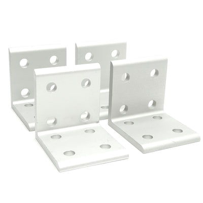 New Lot of 4 80/20 4114 Extrusion Angle Bracket 10 Series 8-Hole, 2in x 2in x 1.88in